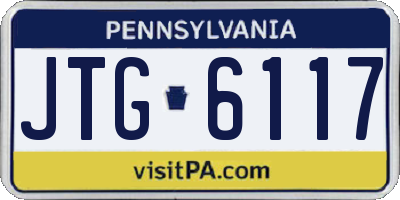 PA license plate JTG6117