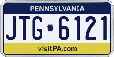 PA license plate JTG6121