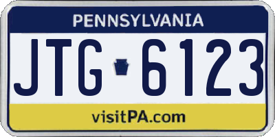 PA license plate JTG6123