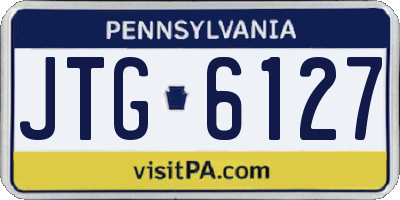 PA license plate JTG6127