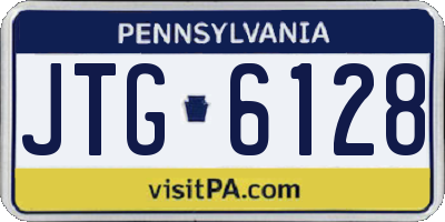 PA license plate JTG6128