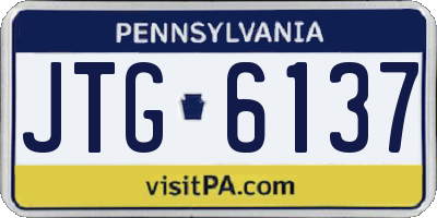 PA license plate JTG6137