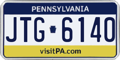 PA license plate JTG6140