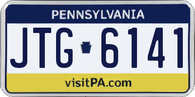 PA license plate JTG6141