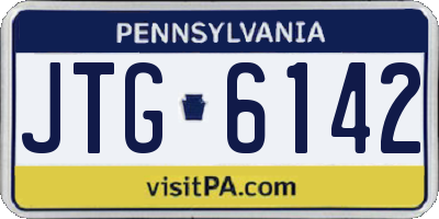 PA license plate JTG6142