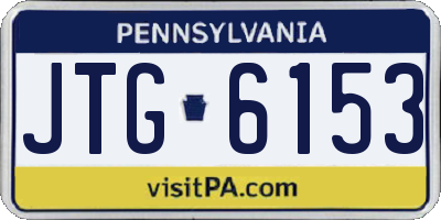 PA license plate JTG6153