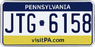PA license plate JTG6158
