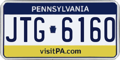 PA license plate JTG6160