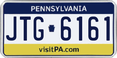 PA license plate JTG6161