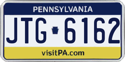 PA license plate JTG6162