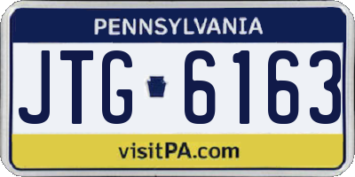 PA license plate JTG6163