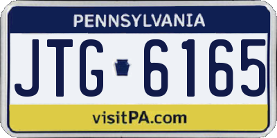 PA license plate JTG6165