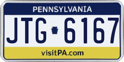 PA license plate JTG6167