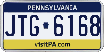 PA license plate JTG6168