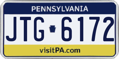 PA license plate JTG6172