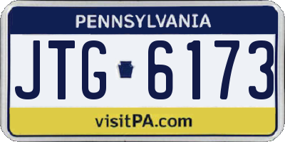 PA license plate JTG6173