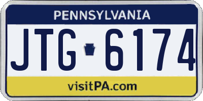 PA license plate JTG6174