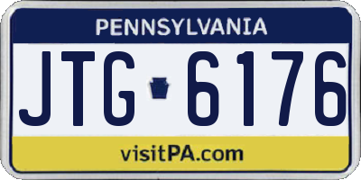 PA license plate JTG6176