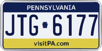 PA license plate JTG6177