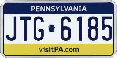 PA license plate JTG6185