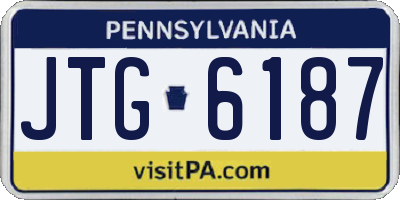 PA license plate JTG6187