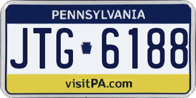 PA license plate JTG6188