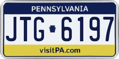 PA license plate JTG6197