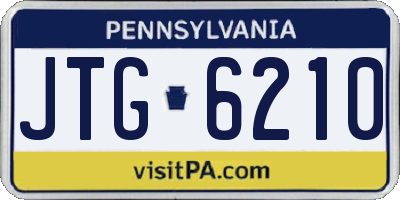 PA license plate JTG6210