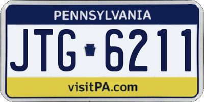 PA license plate JTG6211