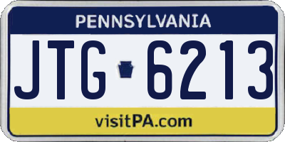 PA license plate JTG6213