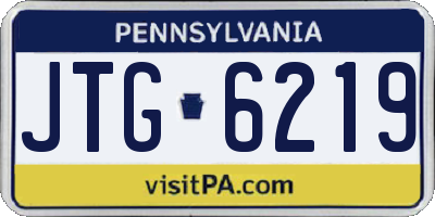 PA license plate JTG6219