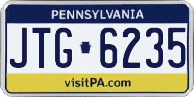 PA license plate JTG6235
