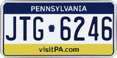 PA license plate JTG6246