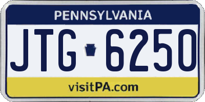PA license plate JTG6250