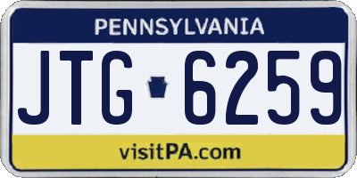 PA license plate JTG6259