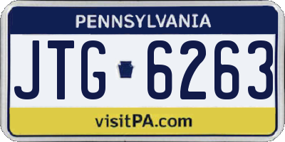 PA license plate JTG6263