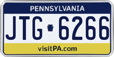 PA license plate JTG6266