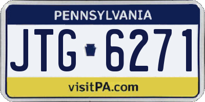 PA license plate JTG6271