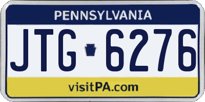 PA license plate JTG6276