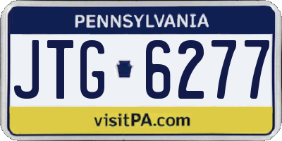 PA license plate JTG6277