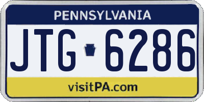 PA license plate JTG6286