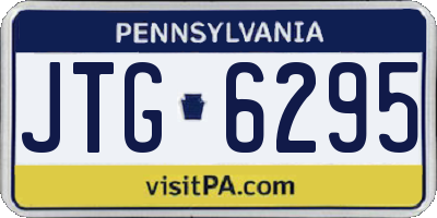 PA license plate JTG6295