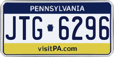 PA license plate JTG6296