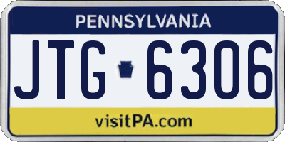 PA license plate JTG6306