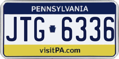 PA license plate JTG6336