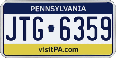 PA license plate JTG6359
