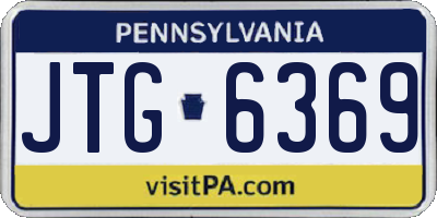 PA license plate JTG6369