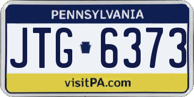 PA license plate JTG6373