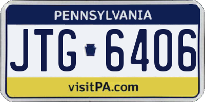 PA license plate JTG6406