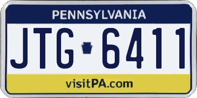 PA license plate JTG6411